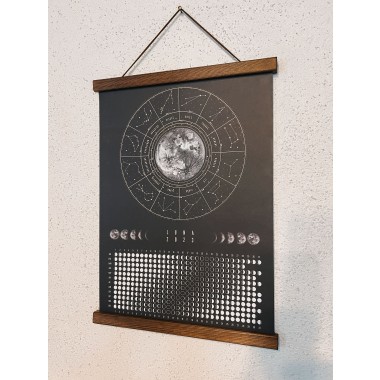 Mondkalender 2027 Poster schwarz // ShellyCreates