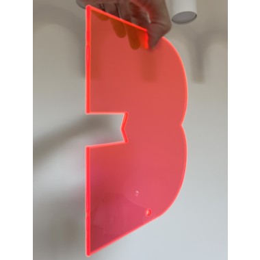 THE SUPER HOUSE NUMBER NEON ORANGE von not white studio