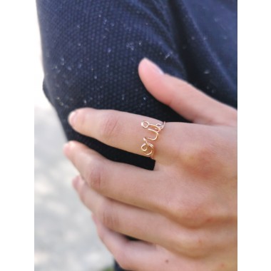 'oui' Ring, größenverstellbar - in Sterling Silber und (Rosé) Gold Filled - KIZZU Schmuck