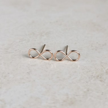 Ohrstecker mit Unendlich Symbol, für alle, mit denen du ewig verbunden bist - in Sterling Silber und (Rosé) Gold Filled - KIZZU Schmuck