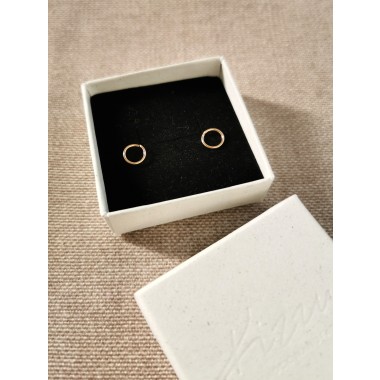 Schlichte Kreis Ohrstecker aus Sterling Silber, dein Alltag Basic - auch in (Rosé) Gold Filled - KIZZU Schmuck 