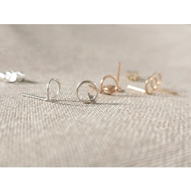 Schlichte Kreis Ohrstecker aus Sterling Silber, dein Alltag Basic - auch in (Rosé) Gold Filled - KIZZU Schmuck 