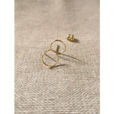 Schlichte Kreis Ohrstecker aus Sterling Silber, dein Alltag Basic - auch in (Rosé) Gold Filled - KIZZU Schmuck 