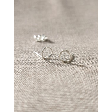 Schlichte Kreis Ohrstecker aus Sterling Silber, dein Alltag Basic - auch in (Rosé) Gold Filled - KIZZU Schmuck 