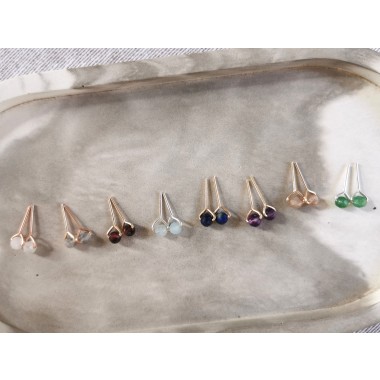 Amethyst Ohrstecker – Schutz und Klarheit, wann immer du sie brauchst! - handgefertigt aus Sterling Silber oder (Rosé) Gold Filled - KIZZU Schmuck Manufaktur 