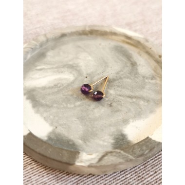 Amethyst Ohrstecker – Schutz und Klarheit, wann immer du sie brauchst! - handgefertigt aus Sterling Silber oder (Rosé) Gold Filled - KIZZU Schmuck Manufaktur 
