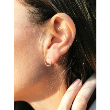Grüne Kyanit Ohrringe – Schlicht, edel und vielseitig - in Sterling Silber und (Rosé) Gold Filled - KIZZU Schmuck