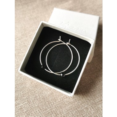 Creolen mit tiefschwarzem Onyx – minimalistisch, elegant und perfekt für jeden Tag! - handgefertigt aus Sterling Silber oder (Rosé) Gold Filled - KIZZU Schmuck Manufaktur