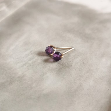 Amethyst Ohrstecker – Schutz und Klarheit, wann immer du sie brauchst! - handgefertigt aus Sterling Silber oder (Rosé) Gold Filled - KIZZU Schmuck Manufaktur 