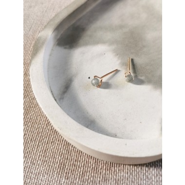 Labradorit Ohrstecker - für kreative Veränderung und neue Ideen - handgefertigt aus Sterling Silber oder (Rosé) Gold Filled - KIZZU Schmuck Manufaktur 

