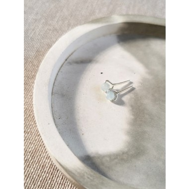 Aquamarin Ohrstecker - für innere Ruhe und Stärke - handgefertigt aus Sterling Silber oder (Rosé) Gold Filled - KIZZU Schmuck Manufaktur 