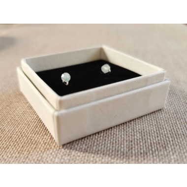 Aquamarin Ohrstecker - für innere Ruhe und Stärke - handgefertigt aus Sterling Silber oder (Rosé) Gold Filled - KIZZU Schmuck Manufaktur 
