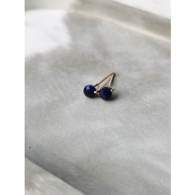 Lapis Lazuli Ohrstecker - für innere Weisheit und klare Gedanken - handgefertigt aus Sterling Silber oder (Rosé) Gold Filled - KIZZU Schmuck Manufaktur 
