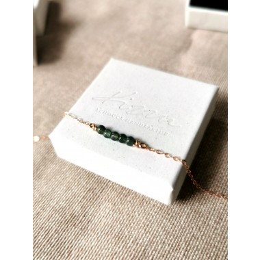 Schmuckset in Roségold mit grünem Kyanit I zeitlose Eleganz I Schmuck für jeden Tag I KIZZU Schmuck Manufaktur 
