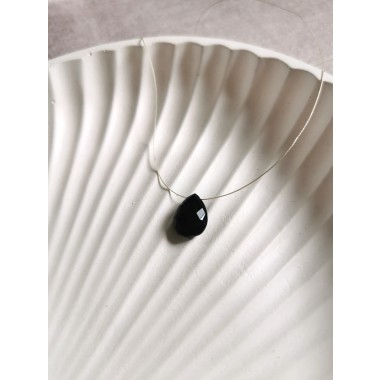 Grounded & Glowing - Onyx-Power für dich - Zarte Halskette mit tiefschwarzem Onyx-Anhänger - KIZZU Schmuck
