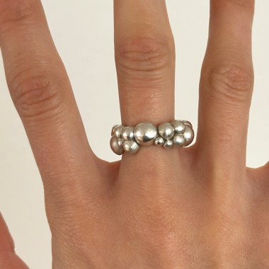 BUBBLE Ring, 925 Silber