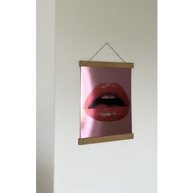 KISU CHROME - A4 Chrome Poster – Red / Pink