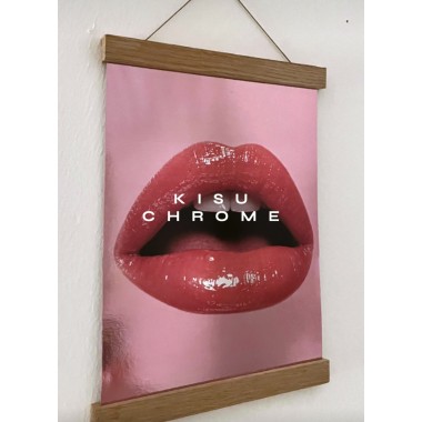 KISU CHROME - A4 Chrome Poster – Red / Pink