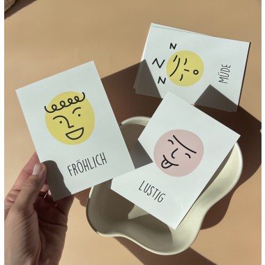 The Life Barn 16 Gefühlskarten für Kinder zum Lernen von Emotionen benennen "Wie fühle ich mich gerade?" Lernkarten