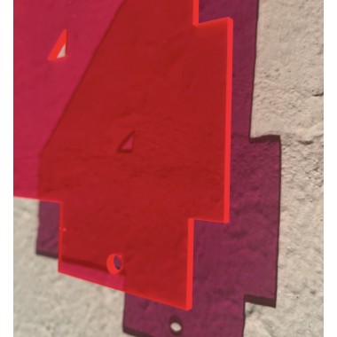 THE SUPER HOUSE NUMBER NEON RED - Hausnummer von not white studio