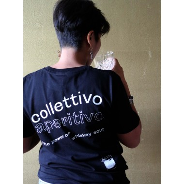 COLLETTIVO APERITIVO | T- SHIRT | SCHWARZ "SPECIAL WISKEY SOUR - EDITION" 