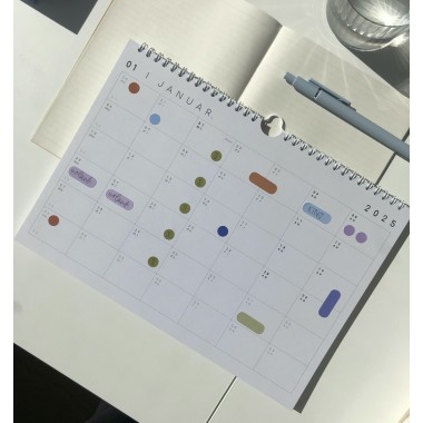 Kalender 2026 mit Aufklebern A4/A3 - SANS.