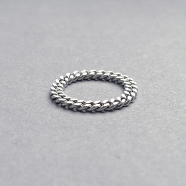 Teresa Gruber Ring "Panzer" 925 Silber