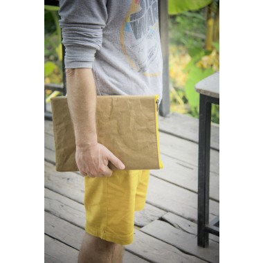 Nachhaltige Kraftpapier-Laptoptasche 15–16 Zoll | Waschbare vegane Hülle mit Zipper– Gefüttertes Laptop Sleeve für MacBook Pro/Air,Lenovo,HP