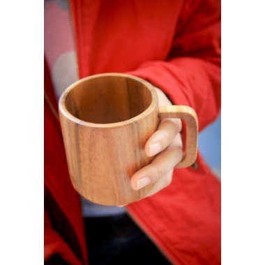 Kaffeetasse aus Akazie, handgefertigter Holz-Becher