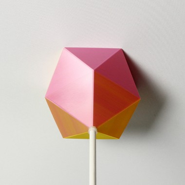 canopie® - Lampenbaldachin – Ikosaeder Duo Pink-Gelb