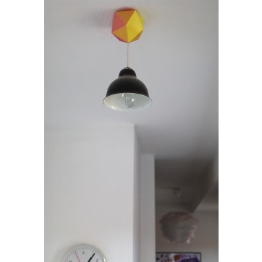 canopie® - Lampenbaldachin – Ikosaeder Duo Pink-Gelb