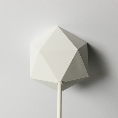 canopie® - Lampenbaldachin – Ikosaeder Gipsweiß