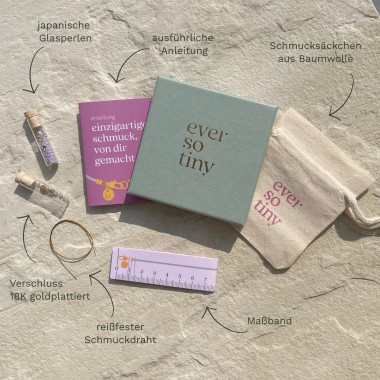 DIY-Set Armband mit Smaragden I wasserfest & plastikfrei I ever so tiny