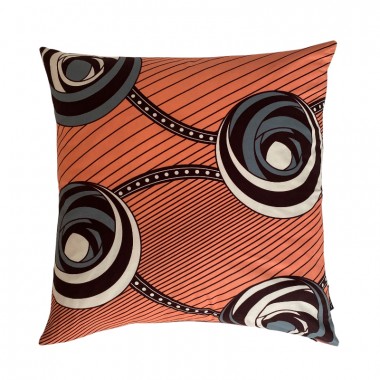 Kissen "Connect" aus afrikanischen Waxprint und Reststoffen von mumutane
