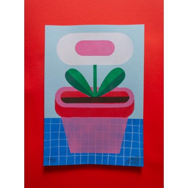 Martin Krusche - Schablonendruck »Junge Blume«, DINA4