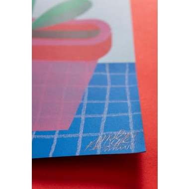 Martin Krusche - Schablonendruck »Junge Blume«, DINA4