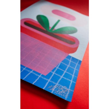 Martin Krusche - Schablonendruck »Junge Blume«, DINA4