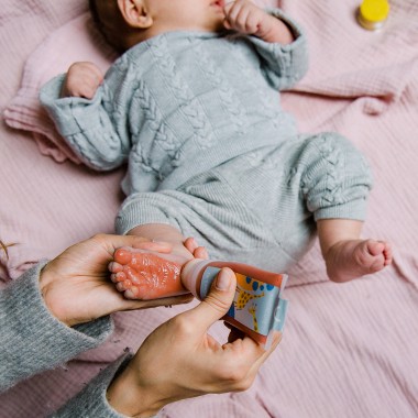 KINDACUTE Caramel Bio Farbspaß für Baby & Kids | Bio Fußabdruck und Handabdruck Farbe