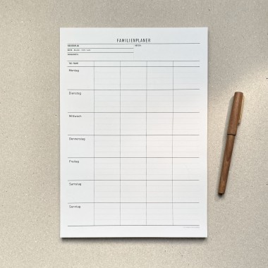Familien-Wochenplaner A4 mit Posterleiste