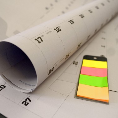 2-teiliger Wandkalender 2025, hoch oder quer, A1, mit passenden Klebezetteln // sperlingB.design