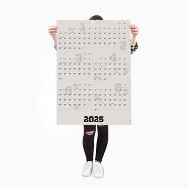2-teiliger Wandkalender 2025, hoch oder quer, A1, mit passenden Klebezetteln // sperlingB.design