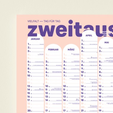 »Wankalender A2 Toni«: Vielfalt – Tag für Tag