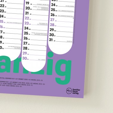 »Wandkalender A2 Lilas«: Vielfalt – Tag für Tag