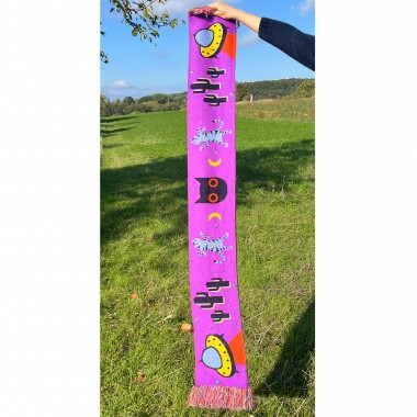 The Naughty District - Strickschal »Alien cats«