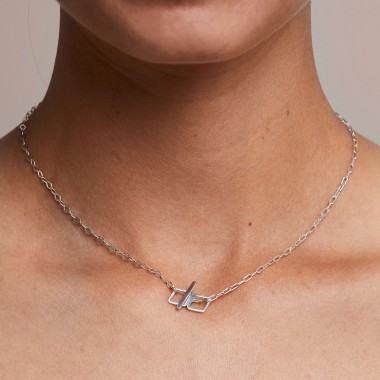 just diamonds extended necklace - 925 Sterlingsilber 18k goldplattiert