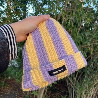 Two-Tone Beanie - bold & cozy - von crroco studio