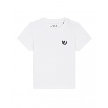 Love is the new black - MORE AMORE Baby - T-Shirt white 