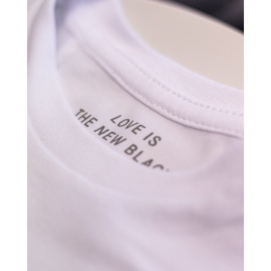 Love is the new black - MORE AMORE Mini - T-Shirt white