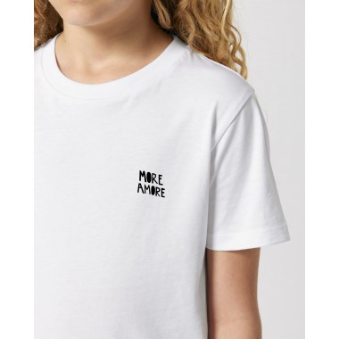 Love is the new black - MORE AMORE Mini - T-Shirt white