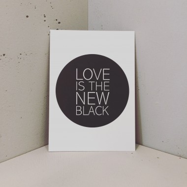Postkarten-Set "Love is the new black"